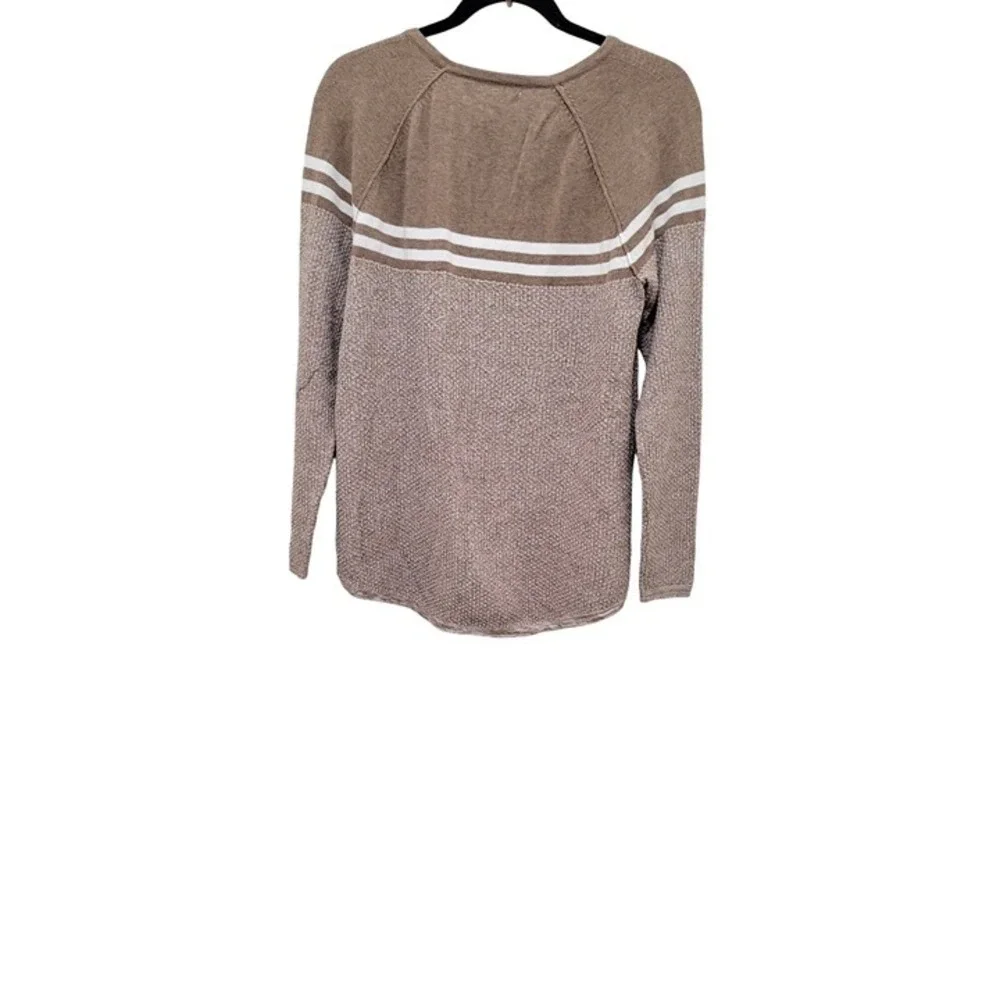 Karen Scott Womens Beige & White Striped Sweater Size S - Picture 3 of 8